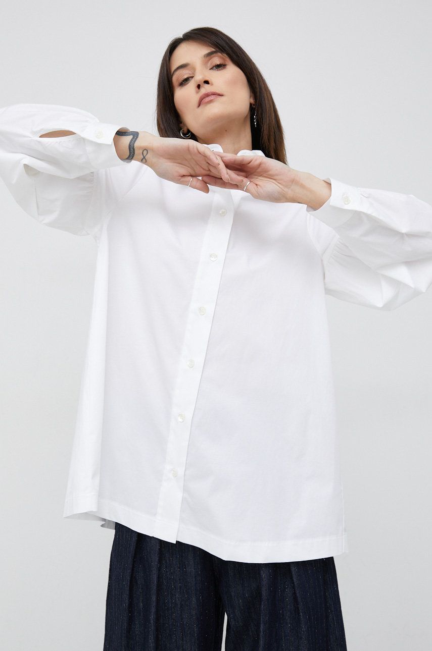 Levně Košile Seidensticker dámská, bílá barva, regular, s klasickým límcem, 60.133441