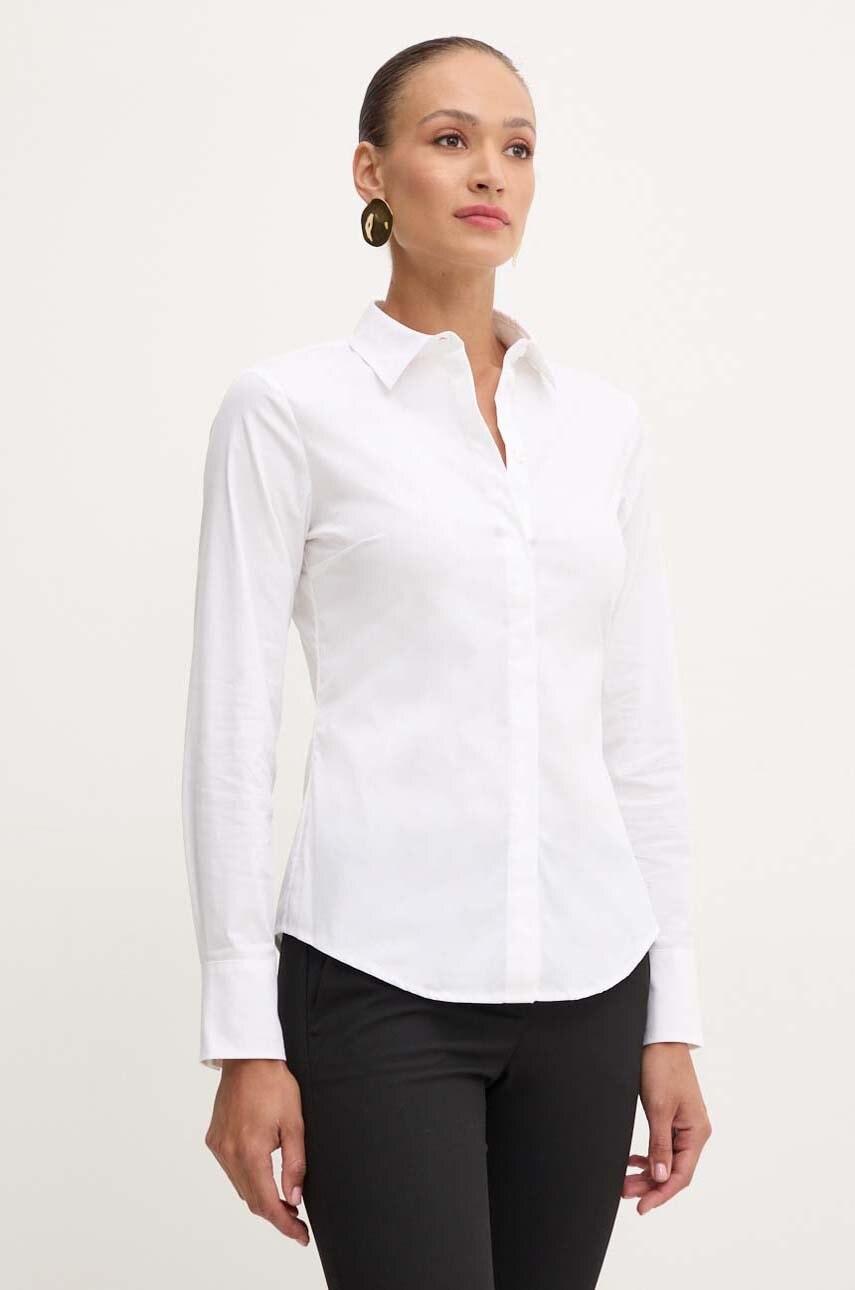 MAX&Co. camasa femei, culoarea alb, cu guler clasic, regular, 2418111014200 MAX&Co. camasa femei, culoarea alb, cu guler clasic, regular, 2418111014200