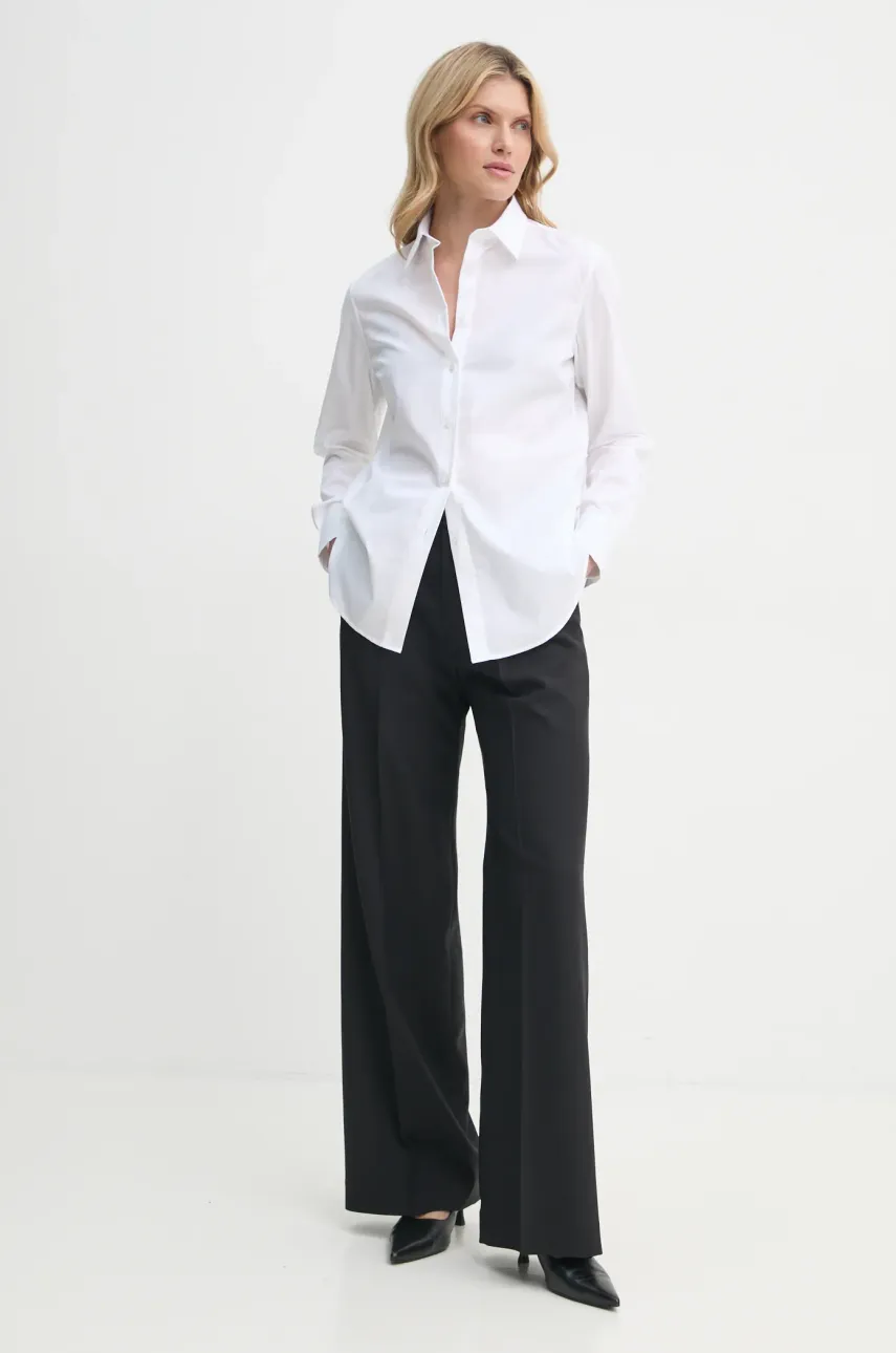 Хлопковая рубашка Filippa K женская цвет белый regular классический воротник 29095 Хлопковая рубашка Filippa K женская цвет белый regular классический воротник 29095