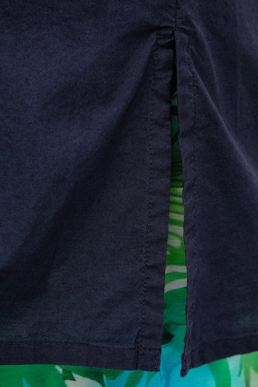 Βαμβακερό πουκάμισο Lauren Ralph Lauren χρώμα: ναυτικό μπλε, 20529276 φωτογραφία