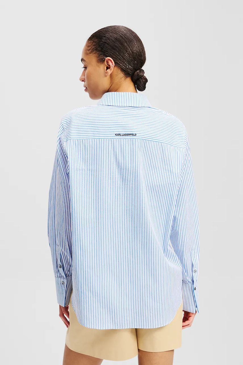 Хлопковая рубашка Karl Lagerfeld женская relaxed классический воротник A2W11032 Хлопковая рубашка Karl Lagerfeld женская relaxed классический воротник A2W11032
