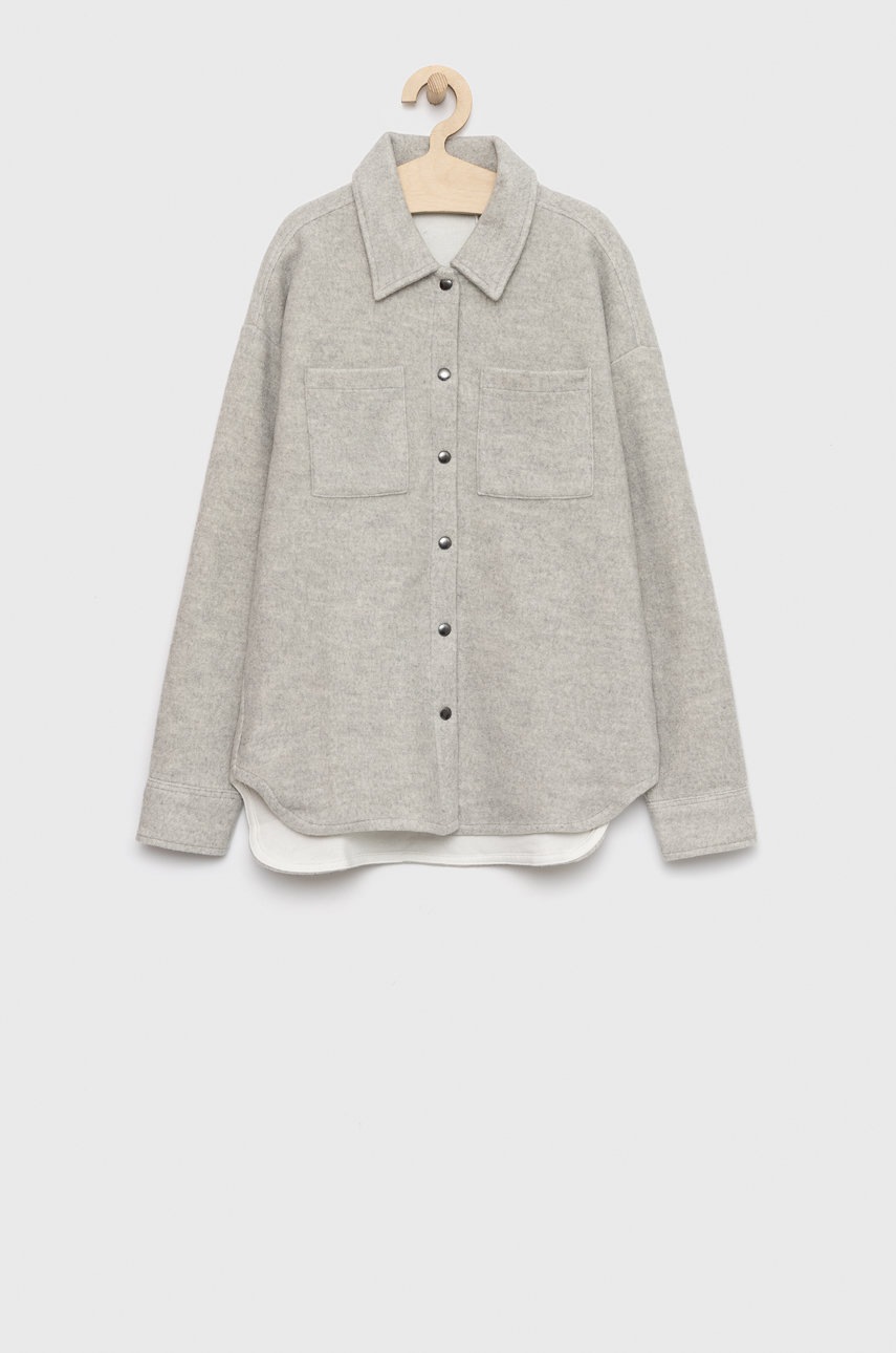 Детская рубашка Name it цвет серый Детская рубашка Name it цвет серый