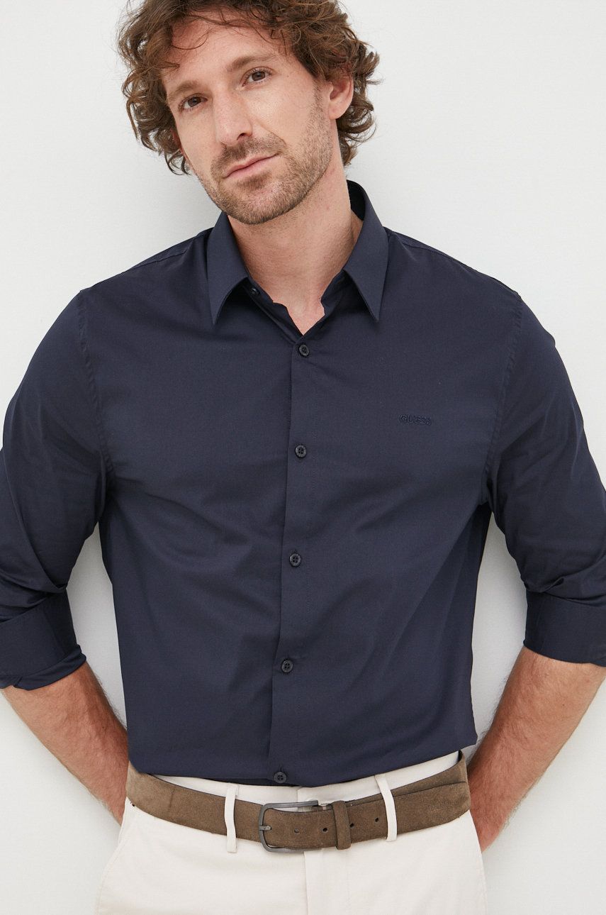 E-shop Košile Guess SUNSET pánská, slim, s klasickým límcem, M1YH20 W7ZK1