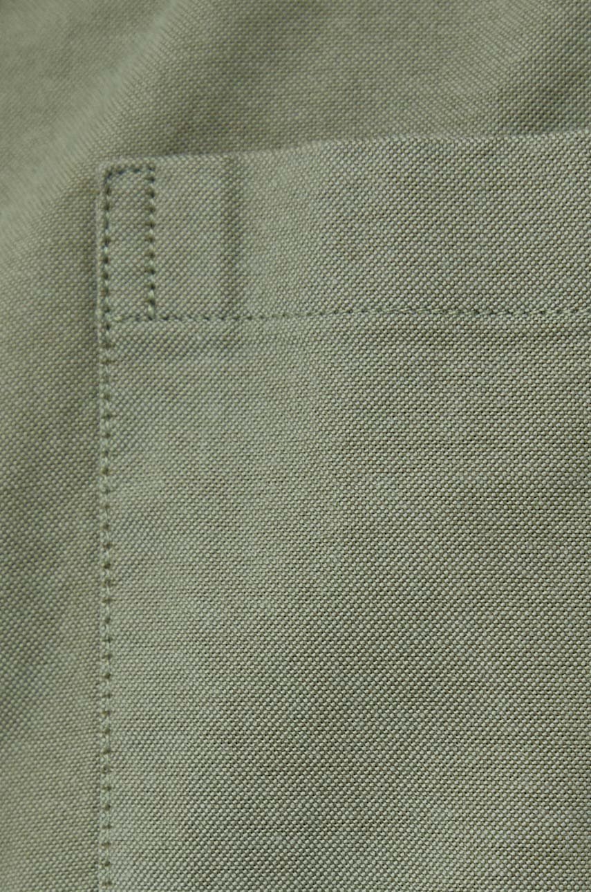 

Сорочка Selected Homme чоловіча колір зелений regular комір button-down
