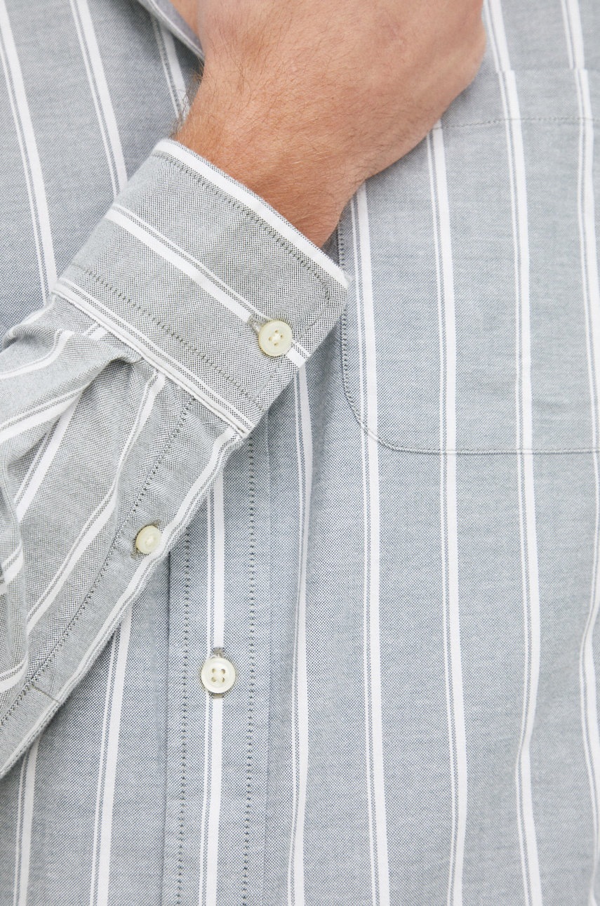

Рубашка Selected Homme мужская цвет зелёный regular воротник button-down