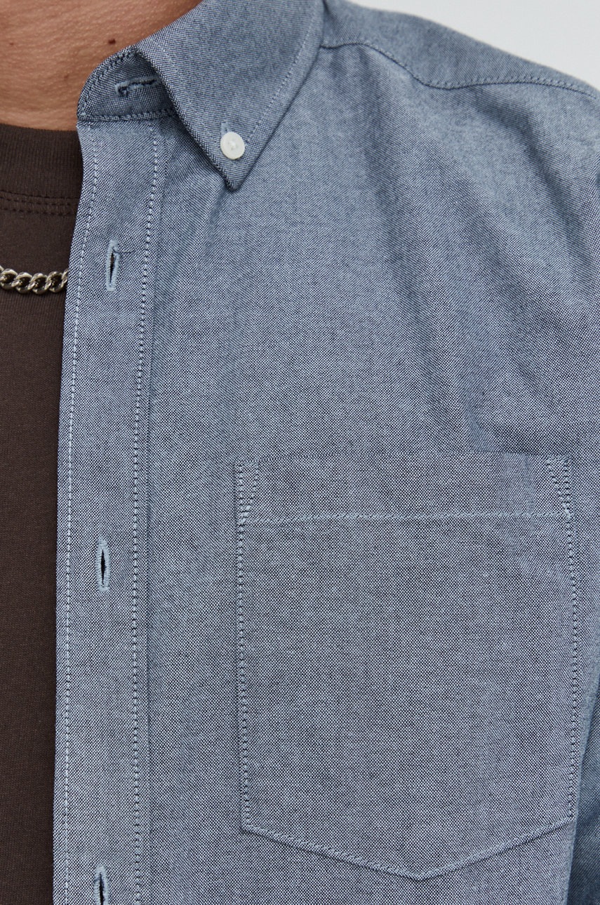 

Хлопковая рубашка Only & Sons мужская цвет синий regular воротник button-down