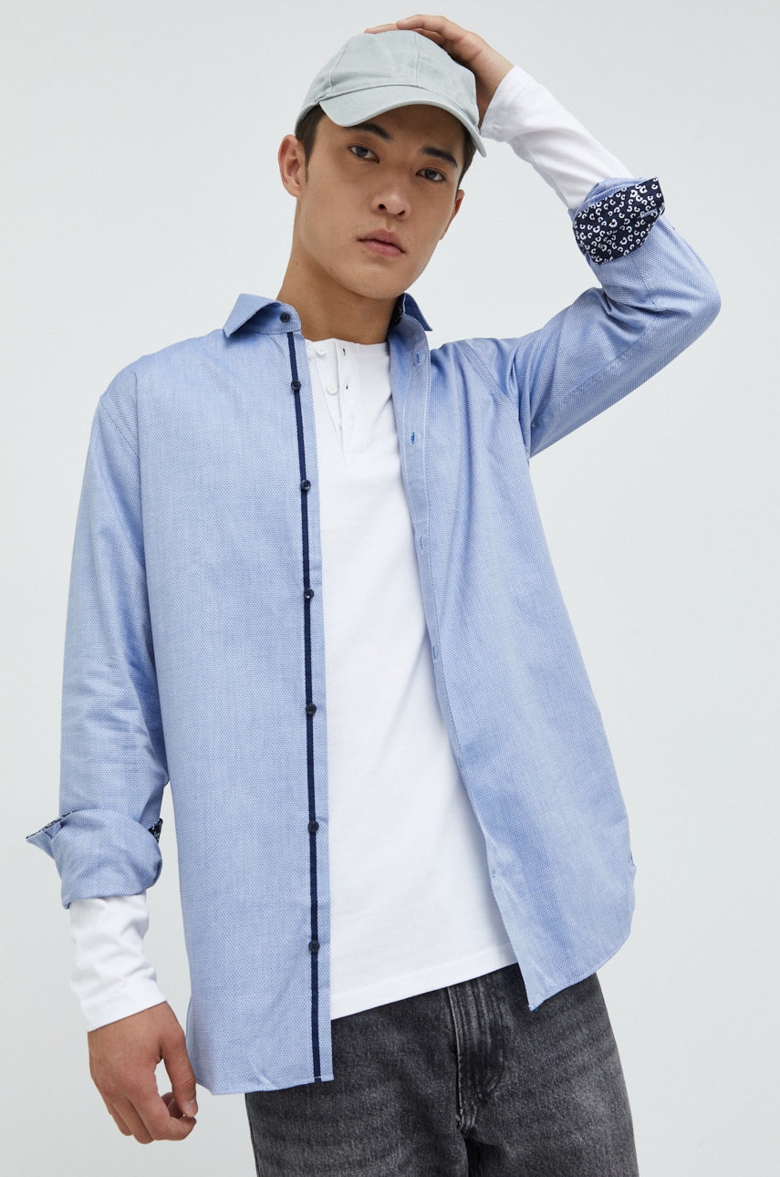 Premium by jack&jones camasa din bumbac barbati, cu guler clasic, slim