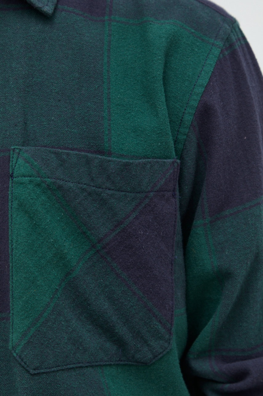 

Бавовняна сорочка Jack & Jones Jorowen чоловіча колір зелений regular класичний комір