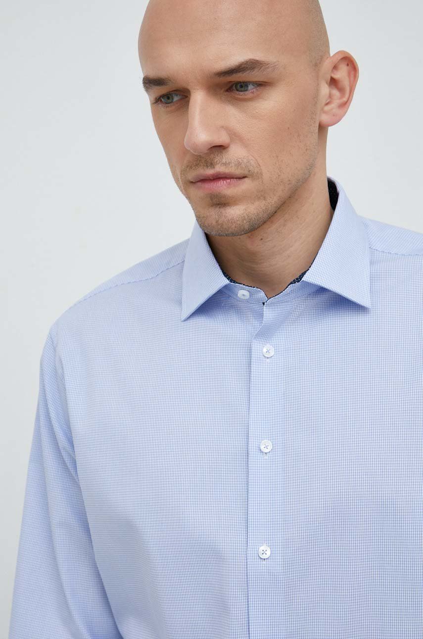 Košile Seidensticker regular - modrá -  100 % Bavlna Pokyny k praní a údržbě:  prát v