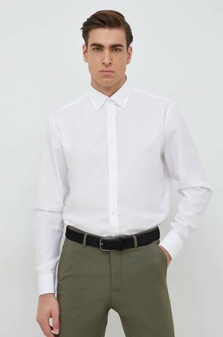 Levně Košile Seidensticker Shaped bílá barva, slim, s límečkem button-down, 01.293702