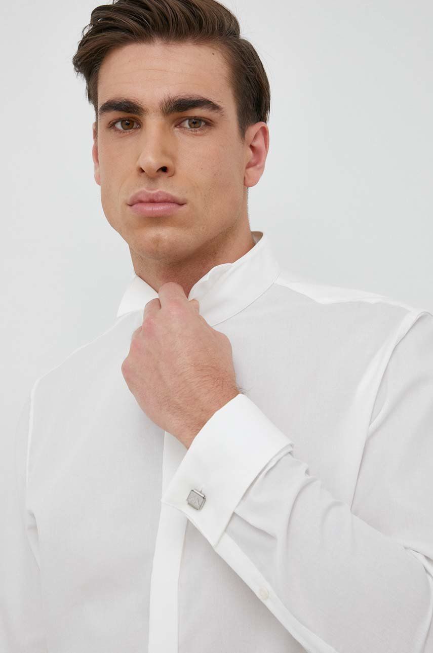 E-shop Košile Seidensticker béžová barva, slim, s klasickým límcem, 01.675670
