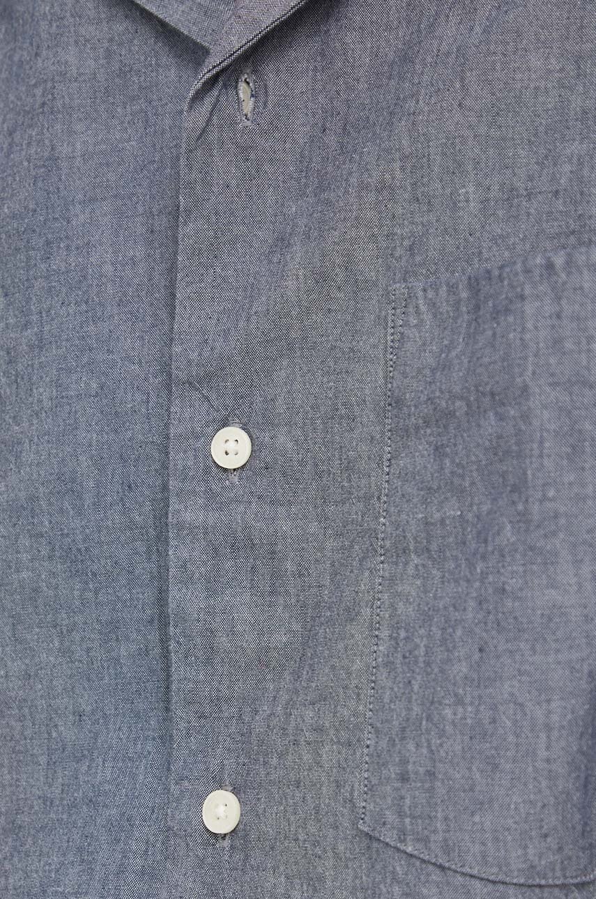 Βαμβακερό πουκάμισο Marc O'Polo DENIM ανδρικό, χρώμα: ναυτικό μπλε φωτογραφία