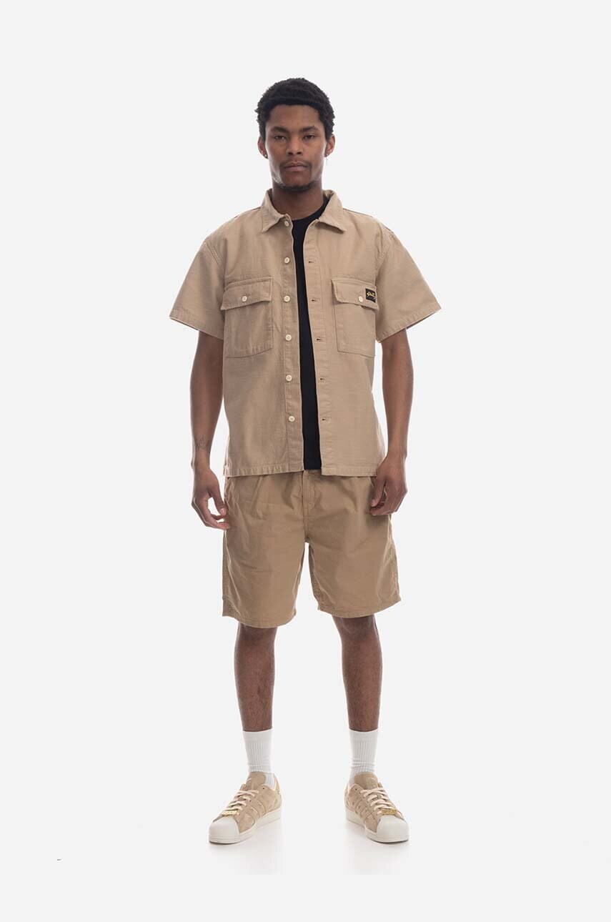 Stan Ray cămașă din bumbac bărbați, culoarea bej, cu guler clasic, regular SS23011KHA-KHA