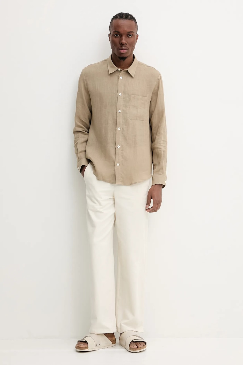 Рубашка A.P.C. A.P.C. Chemise Cassel LIAEK-H12545 BLACK мужская цвет чёрный regular классический воротник Рубашка A.P.C. A.P.C. Chemise Cassel LIAEK-H12545 BLACK мужская цвет чёрный regular классический воротник