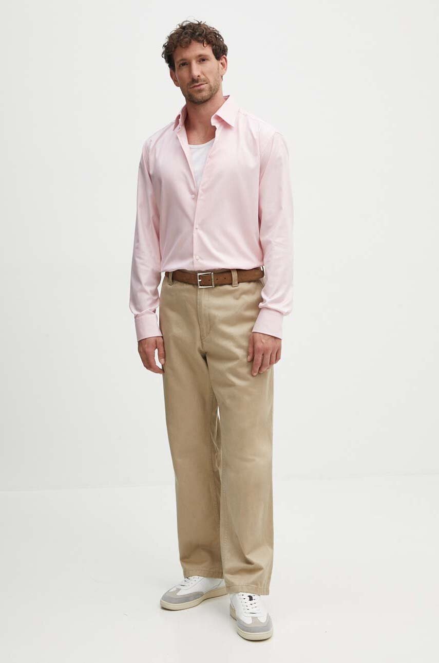 BOSS ing férfi, galléros, rózsaszín, regular, 50489830 termék 2. képe