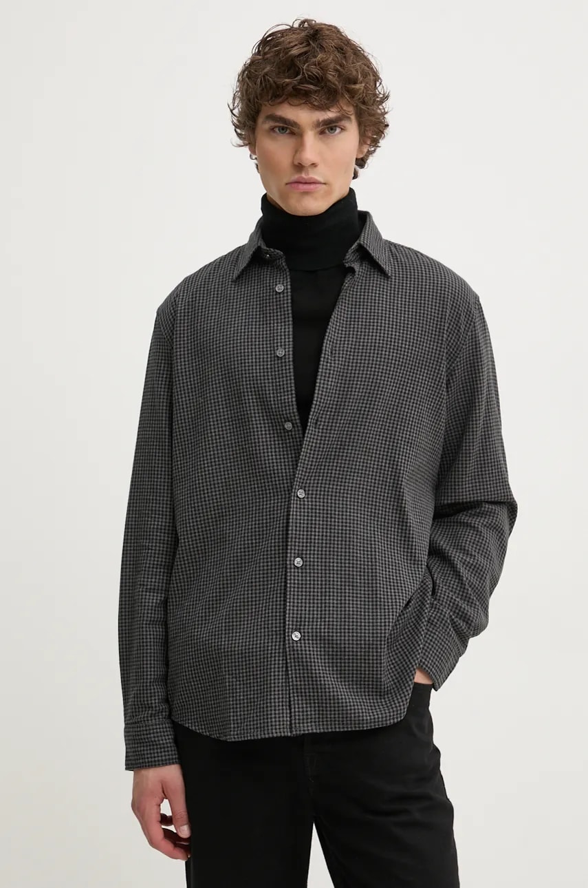 Marc O'Polo camasa barbati, culoarea gri, cu guler clasic, regular, M29732642118 Marc O'Polo camasa barbati, culoarea gri, cu guler clasic, regular, M29732642118