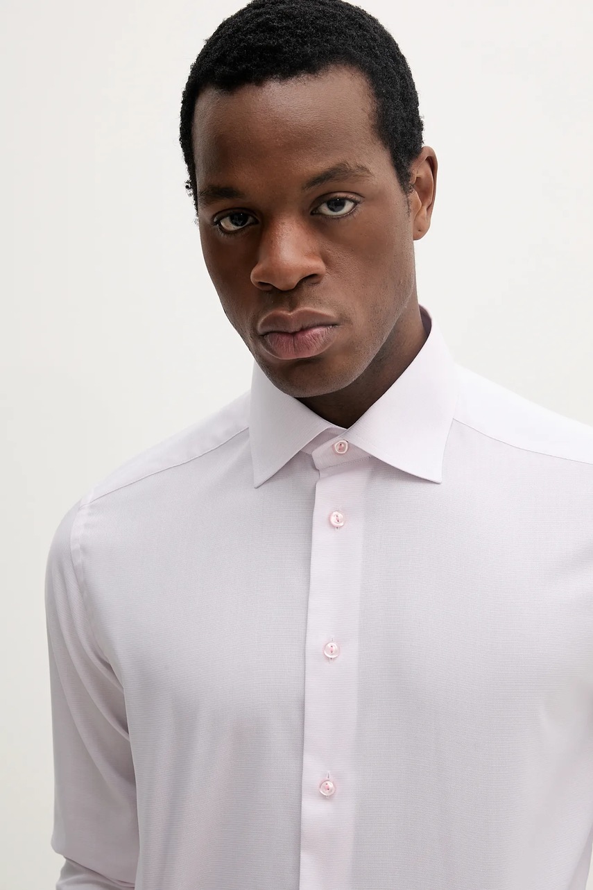 Βαμβακερό πουκάμισο Eton ανδρικό, χρώμα: ροζ, 100001767 φωτογραφία