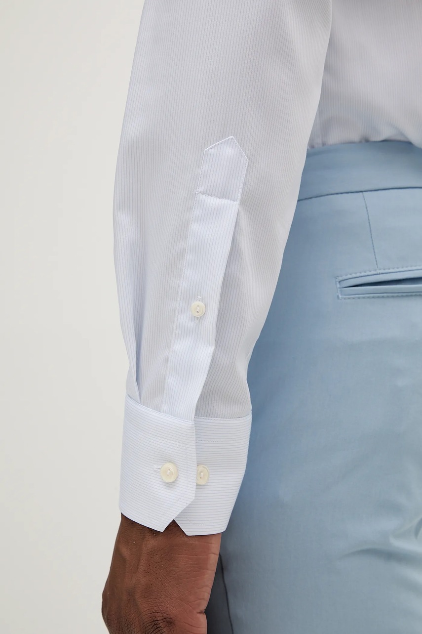 Βαμβακερό πουκάμισο Eton ανδρικό, χρώμα: μπλε, 100012813 φωτογραφία