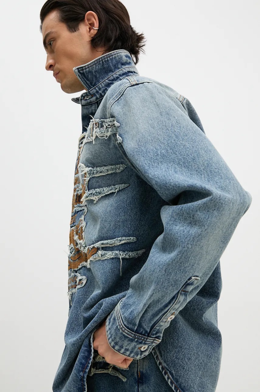 Τζιν πουκάμισο Y/Project EVERGREEN PARIS' BEST PATCH DENIM SHIRT φωτογραφία