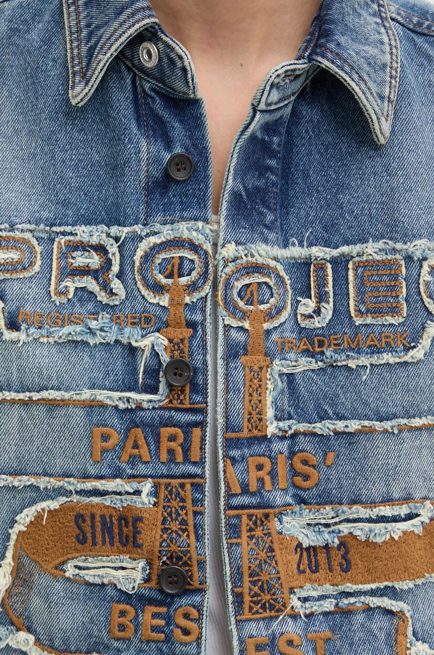 Τζιν πουκάμισο Y/Project EVERGREEN PARIS' BEST PATCH DENIM SHIRT φωτογραφία