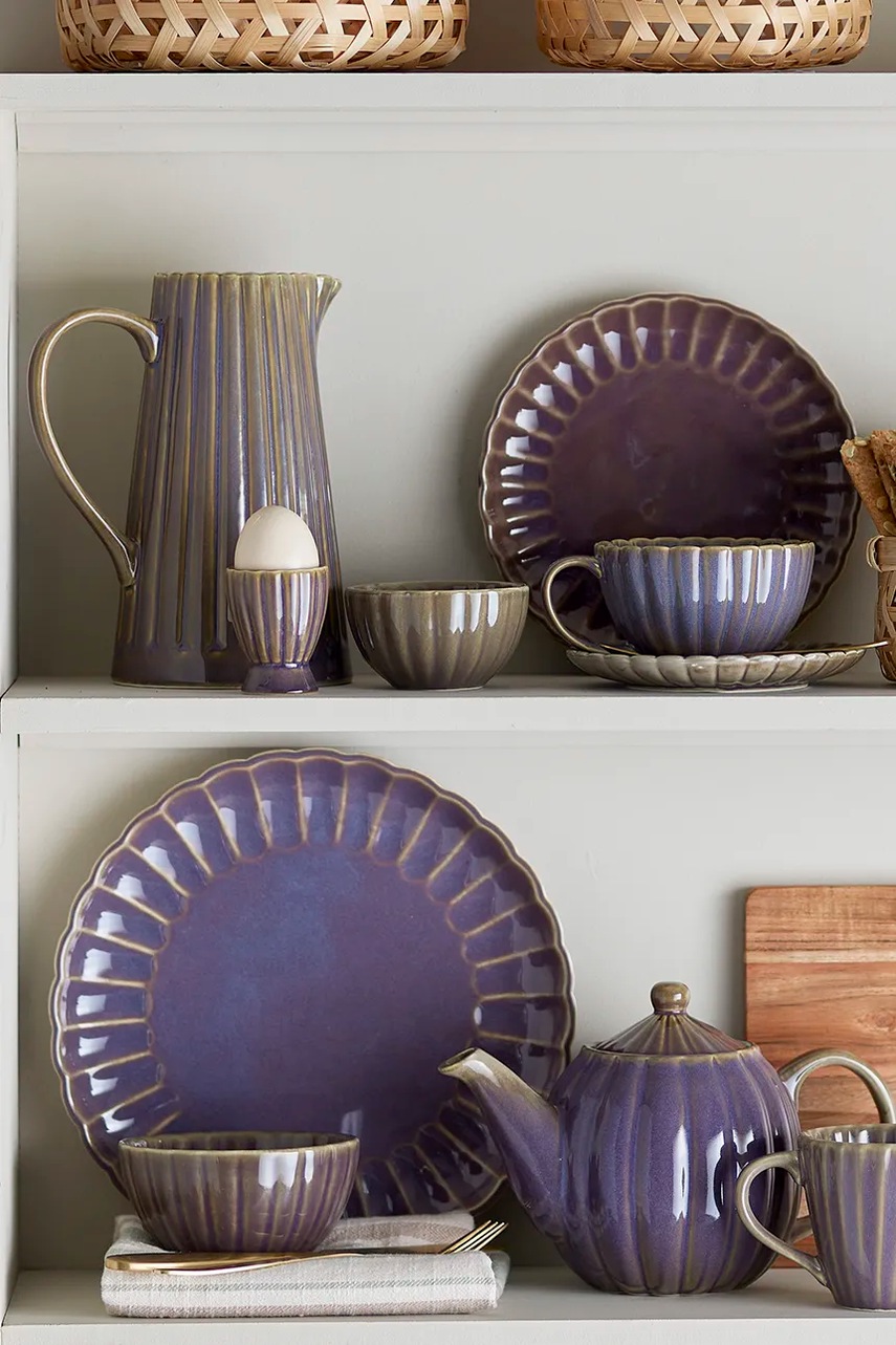 Κανάτα Bloomingville Latina 1,2 L χρώμα: μπορντό φωτογραφία