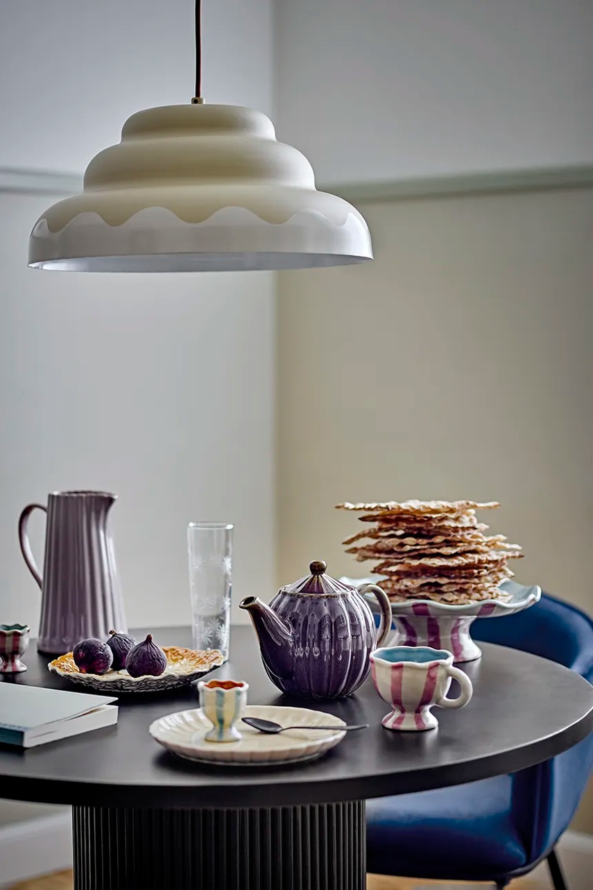 Κανάτα Bloomingville Latina 1,2 L χρώμα: μπορντό φωτογραφία