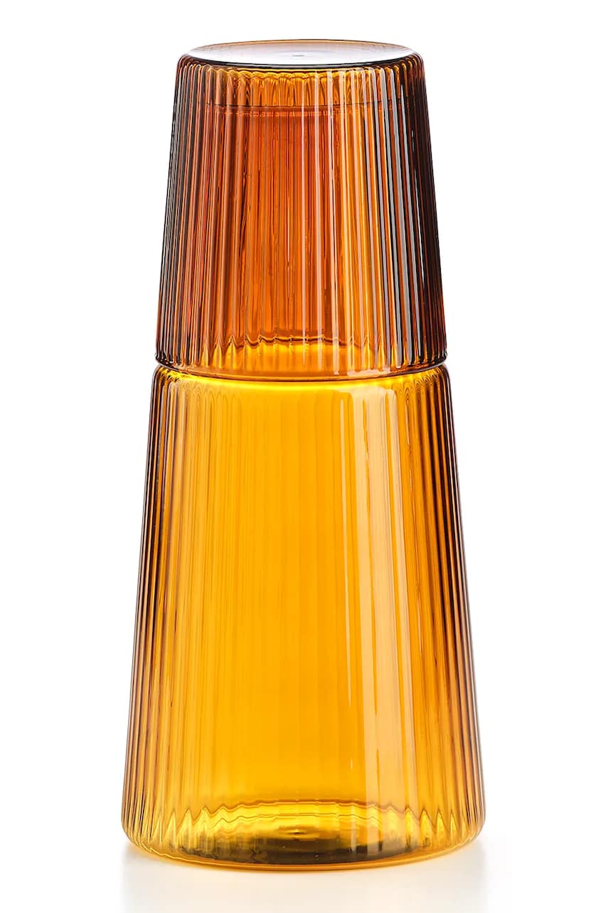 IVV carafă cu sticlă Narciso 0,6 + 0,23 L culoarea galben