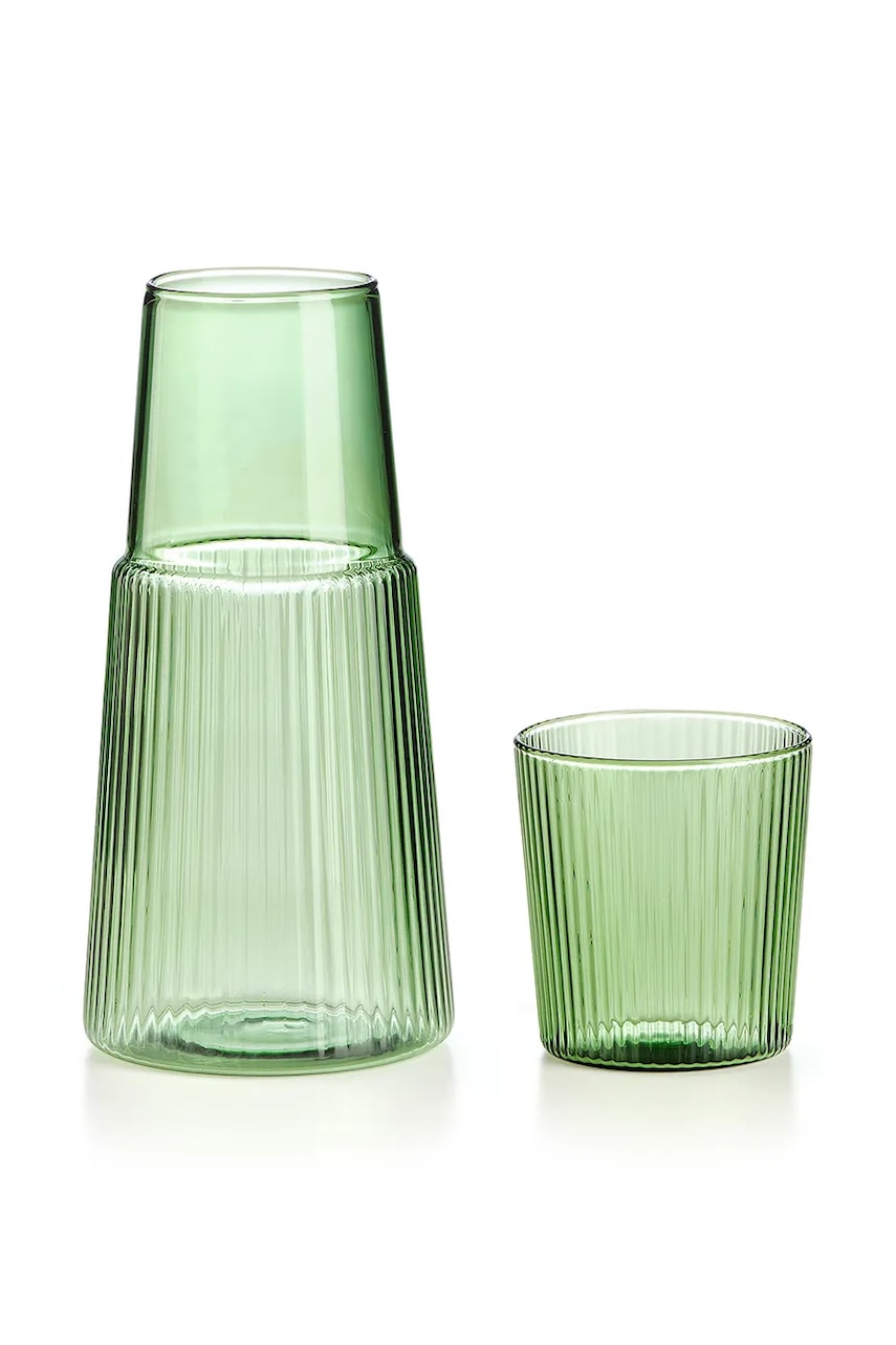 IVV carafă cu sticlă Narciso 0,6 + 0,23 L culoarea verde