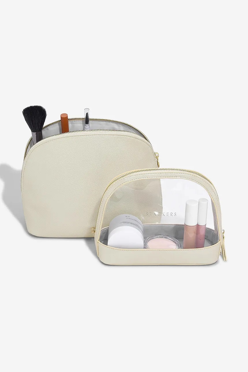 Stackers set cosmetice  2-pack culoarea bej, 0