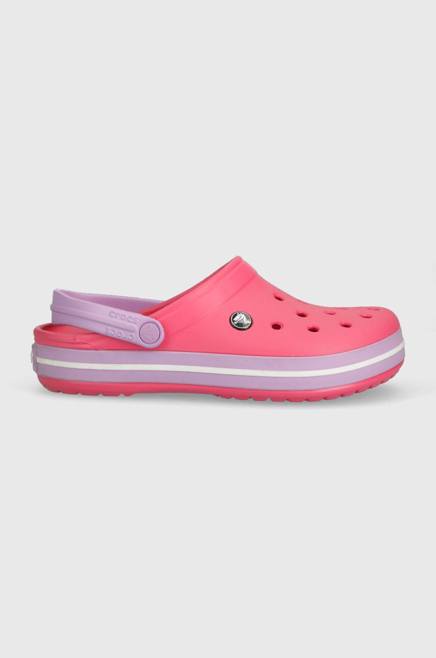 Crocs papuci Crocband femei, culoarea roz, 11016