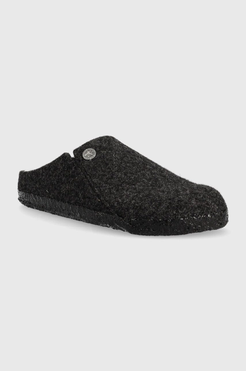 

Вовняні тапочки Birkenstock Zermatt Rivet колір сірий Narrow Width