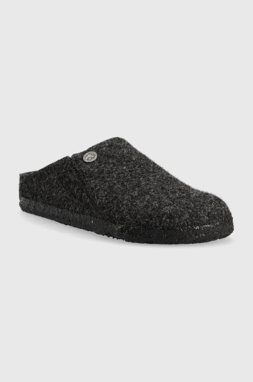 

Вовняні тапочки Birkenstock Zermatt Rivet колір сірий Narrow Width