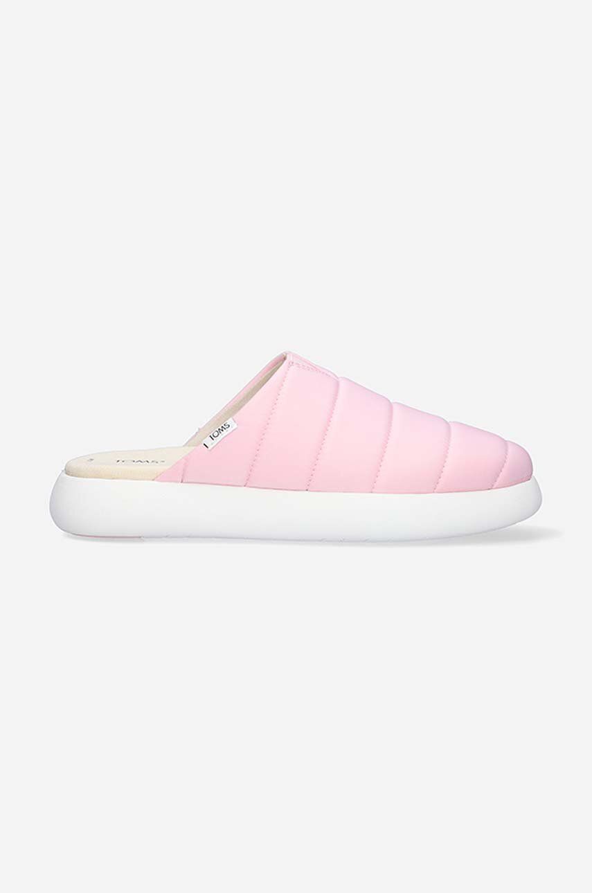 Pantofle Toms Matte Mallow Mule Sneaker dámské, růžová barva