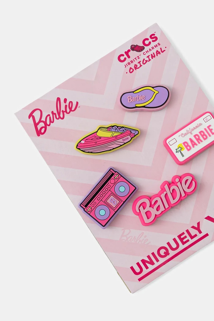 Детские значки для обуви Crocs Barbie Retro 5 Pck 5 шт цвет розовый 10015775
