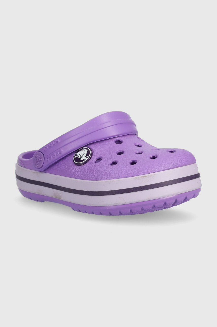 Дитячі шльопанці Crocs 204537 колір фіолетовий