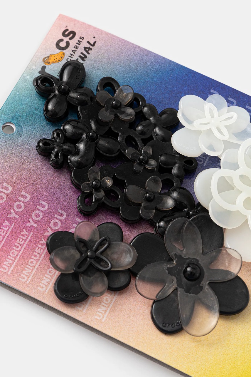 Детские значки для обуви Crocs Blooming BW 5 Pack 5 шт цвет чёрный 10015616