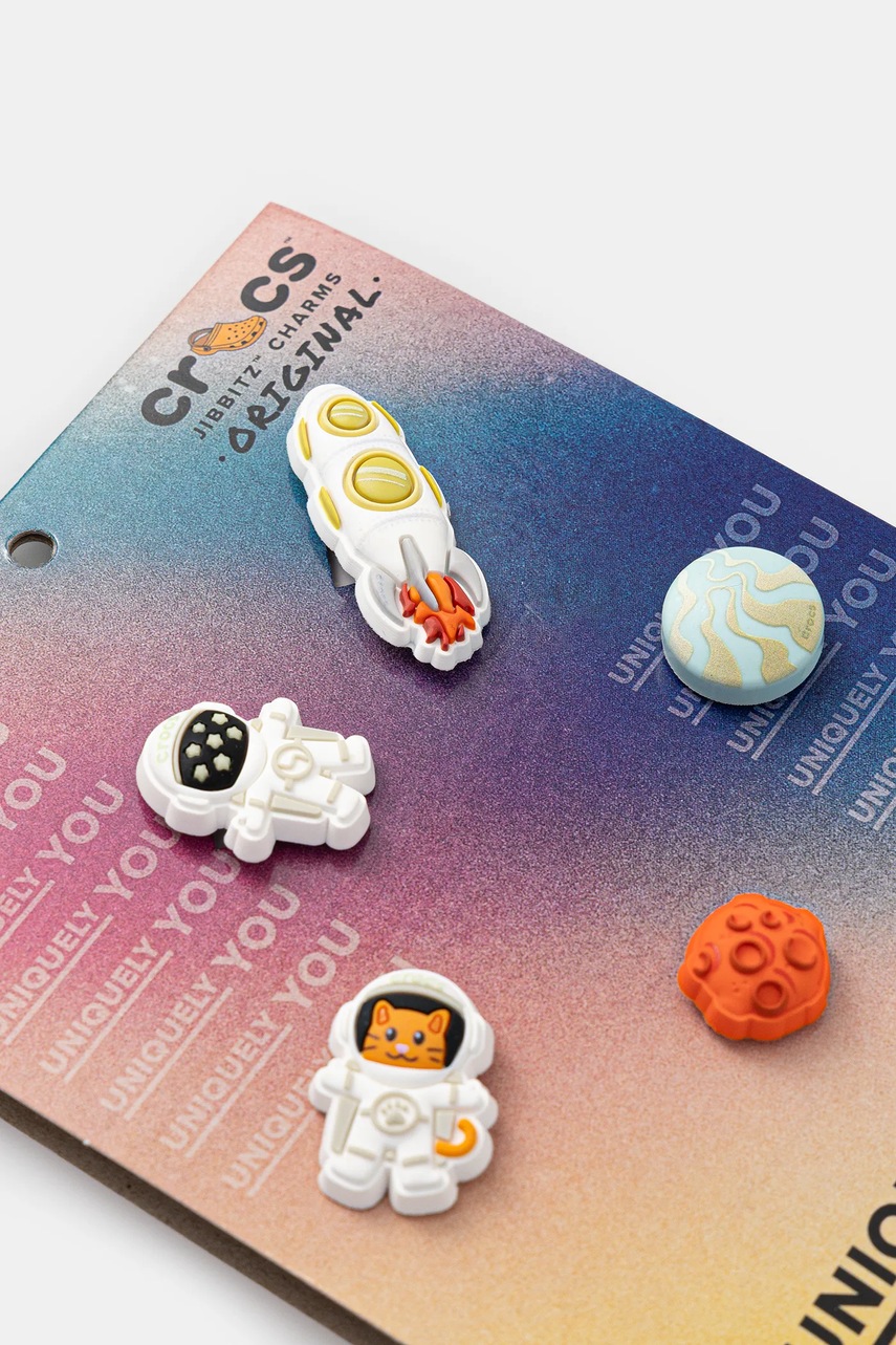 Детские значки для обуви Crocs Astronaut 5 Pack 5 шт цвет белый 10015764