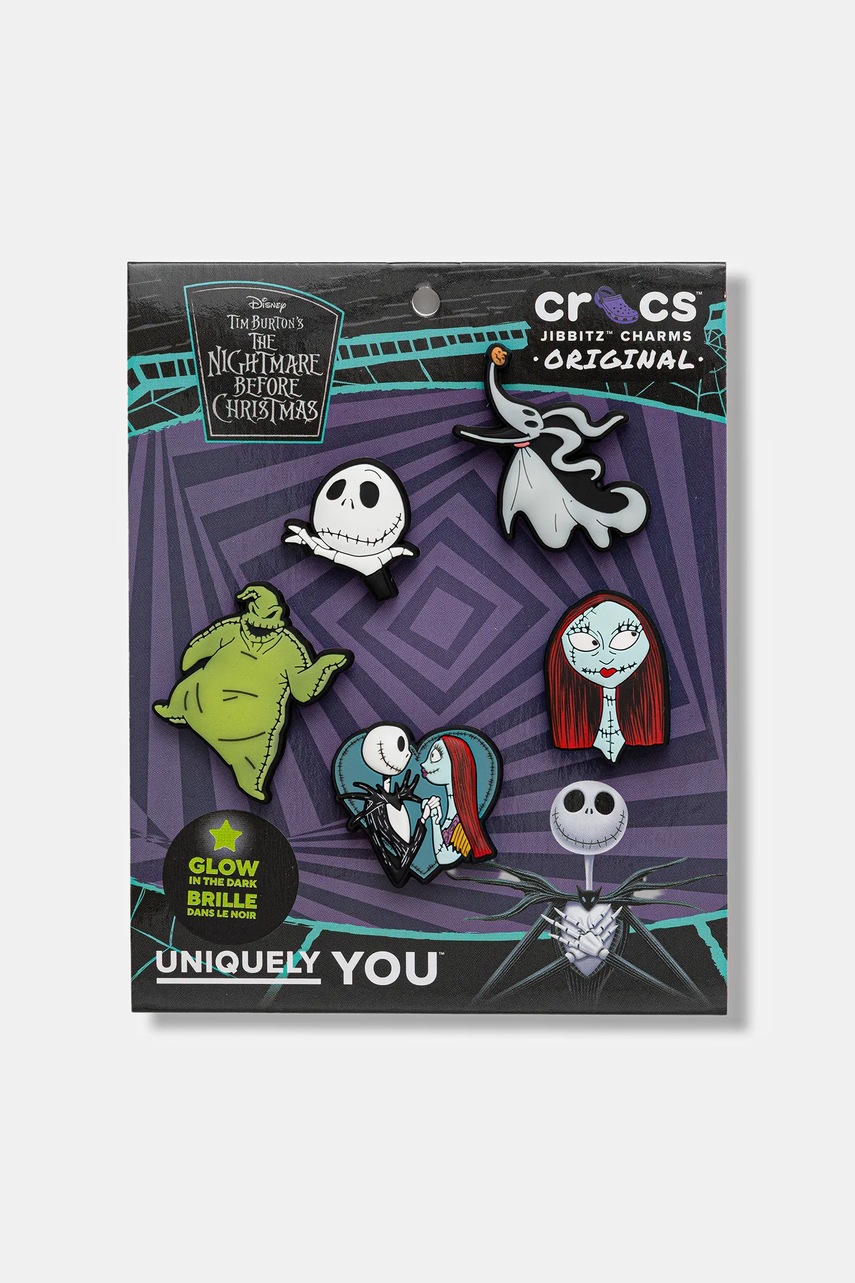Crocs butoane încălțăminte pentru copii Nightmare Before Xmas 5Pck 5-pack culoarea verde, 10015773