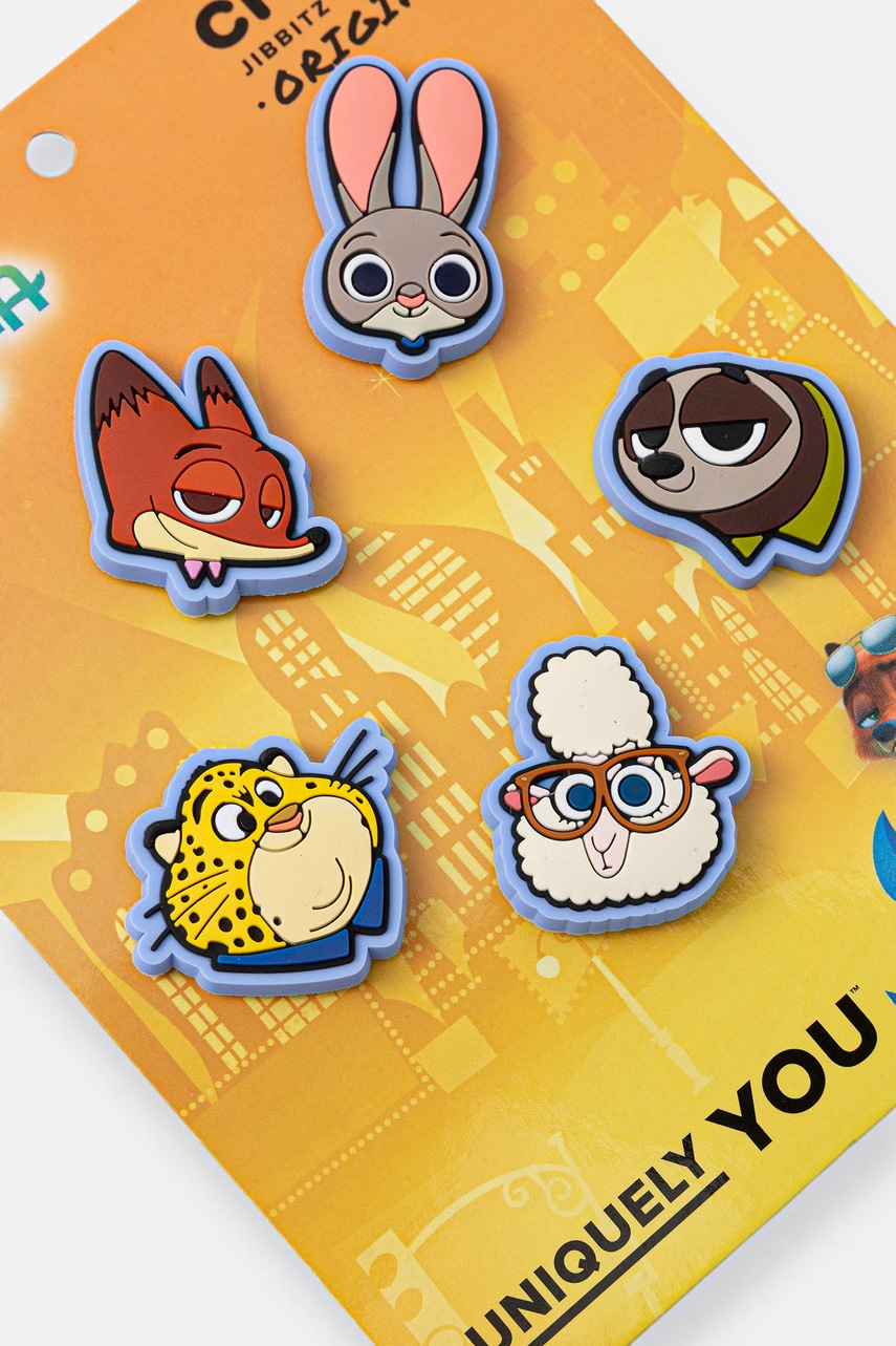 Детские значки для обуви Crocs Zootopia 5Pck 5 шт