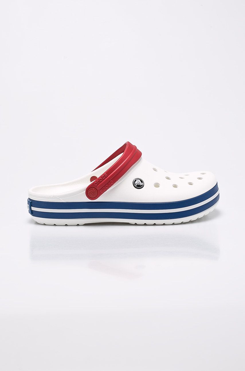 Crocs papuci CROCBAND 11016 barbati, culoarea alb 11016.WhiteBlueJean-WhBluJean