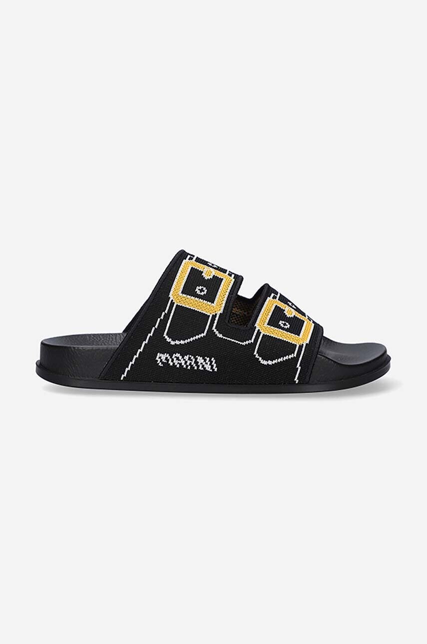 Marni papuci Sandal bărbați, culoarea negru SAMR003802.P4547-POMARA