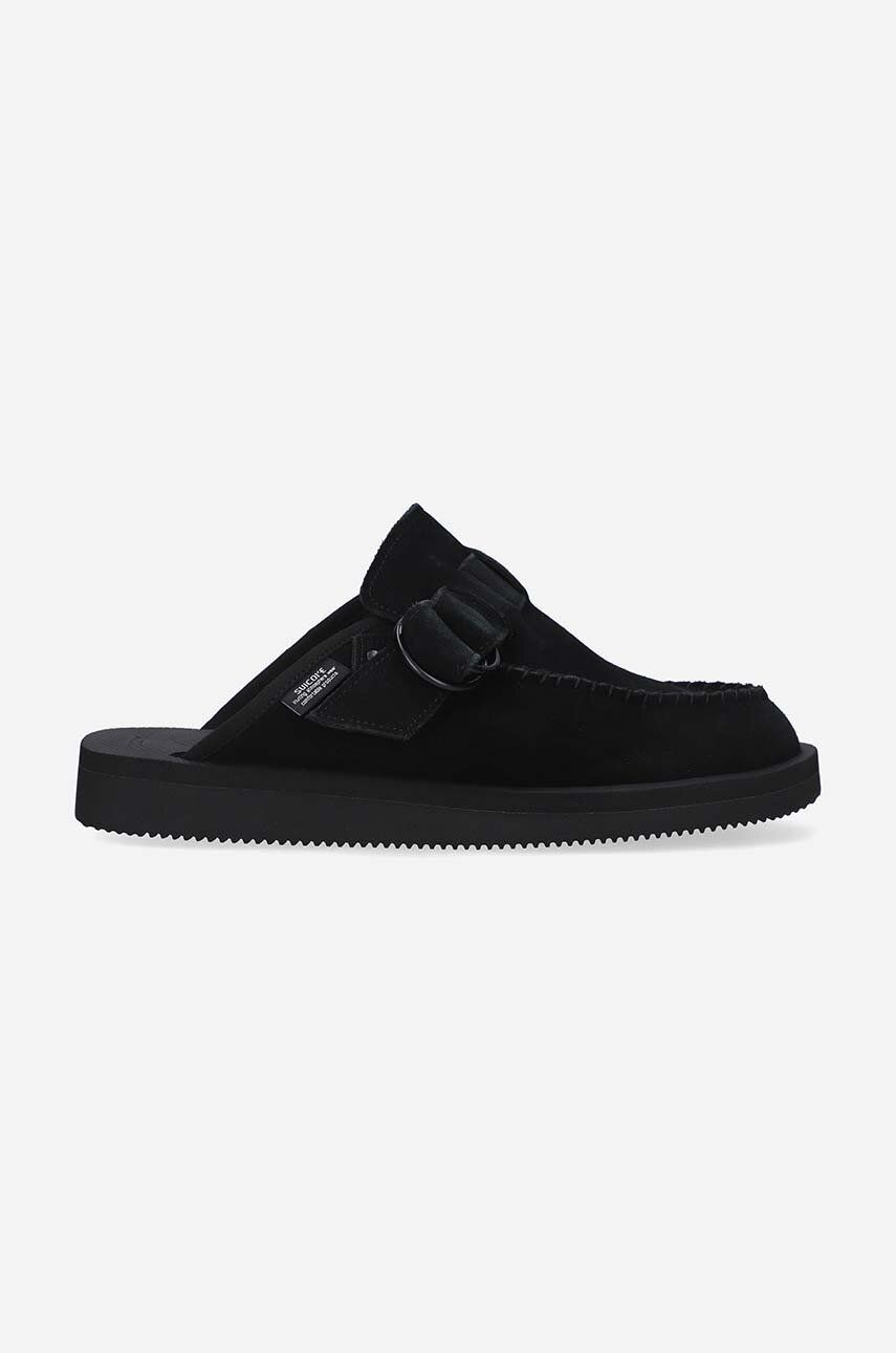 Semišové pantofle Suicoke černá barva, LEMI.SAB-BLACK.