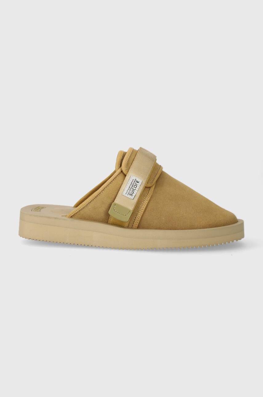 

Велурени чехли Suicoke в бежово, Бежов