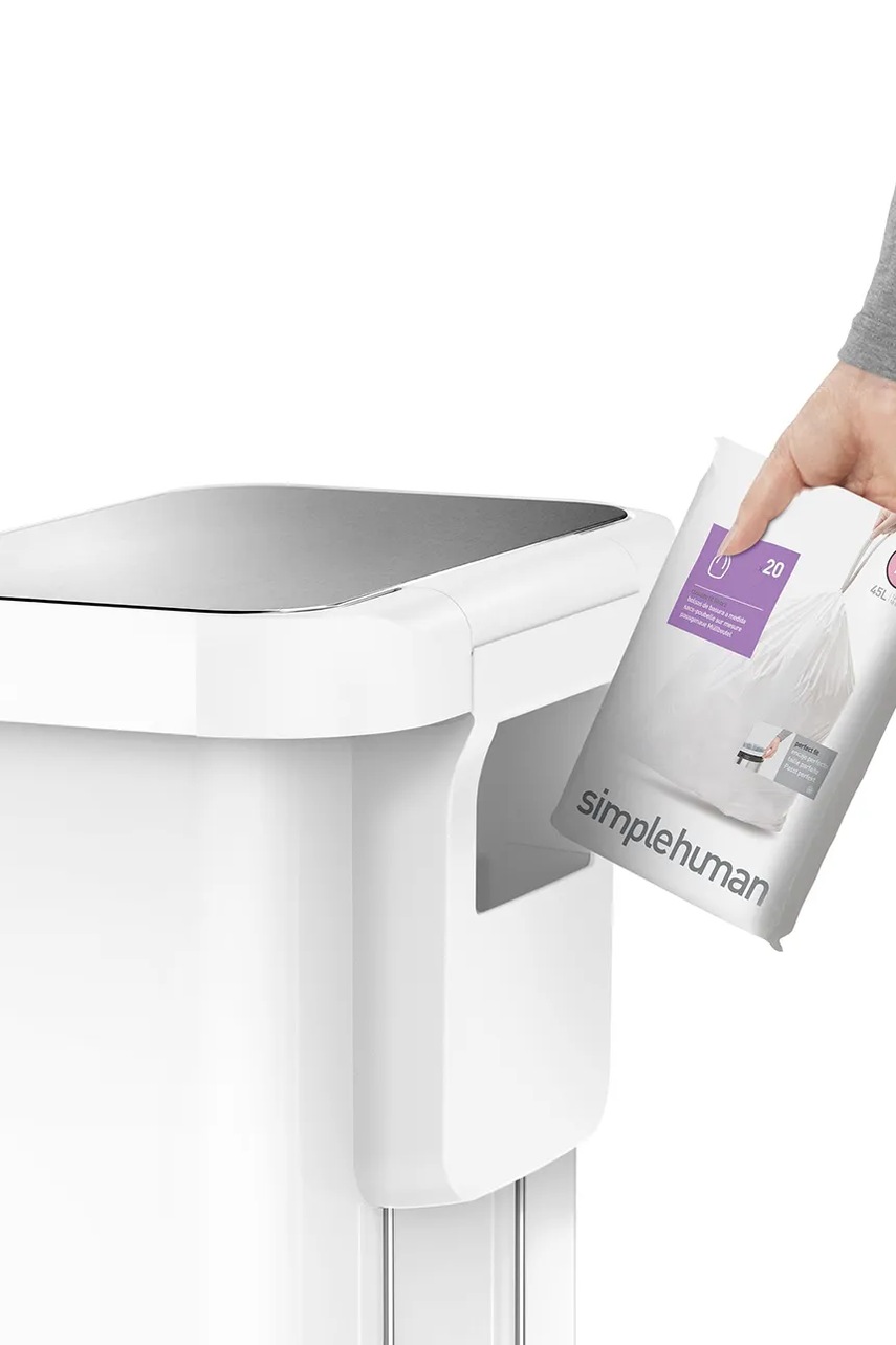 Κάδος σκουπιδιών Simplehuman 45 L χρώμα: άσπρο φωτογραφία
