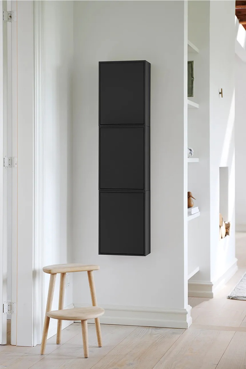 Επιτοίχιος κάδος απορριμμάτων ReCollector Recycling Box 12 L/30 x 15 x 40 cm χρώμα: μαύρο φωτογραφία