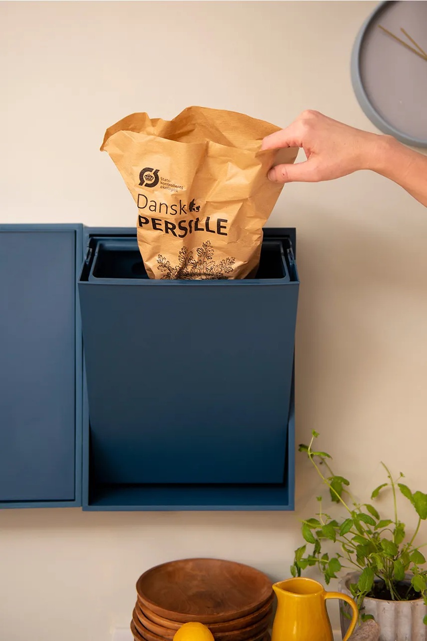 Επιτοίχιος κάδος απορριμμάτων ReCollector Recycling box 30 x 15 x 40 cm χρώμα: τιρκουάζ φωτογραφία