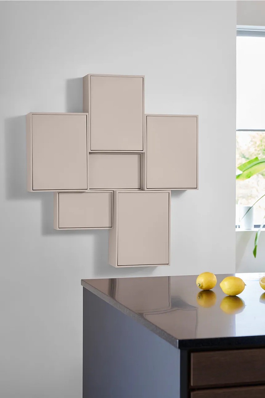 Επιτοίχιος κάδος απορριμμάτων ReCollector Recycling box 30 x 15 x 40 cm χρώμα: μπεζ φωτογραφία