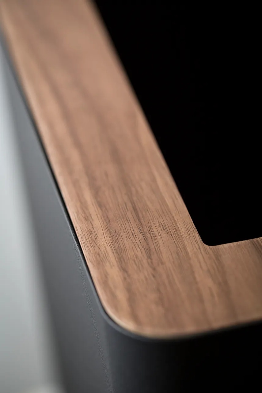 Κάδος σκουπιδιών Yamazaki Rin 10 L χρώμα: μαύρο φωτογραφία