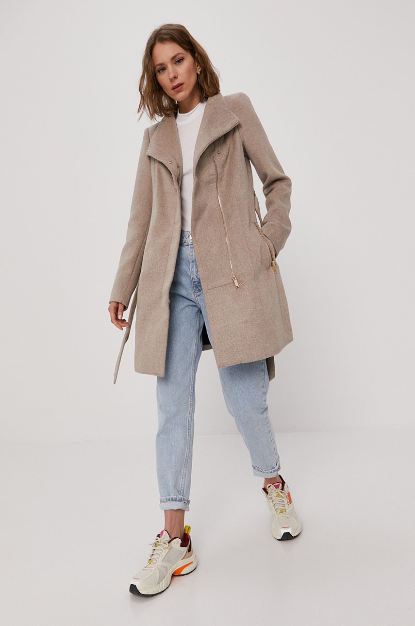 

Пальто Vero Moda жіноче колір жовтий перехідне