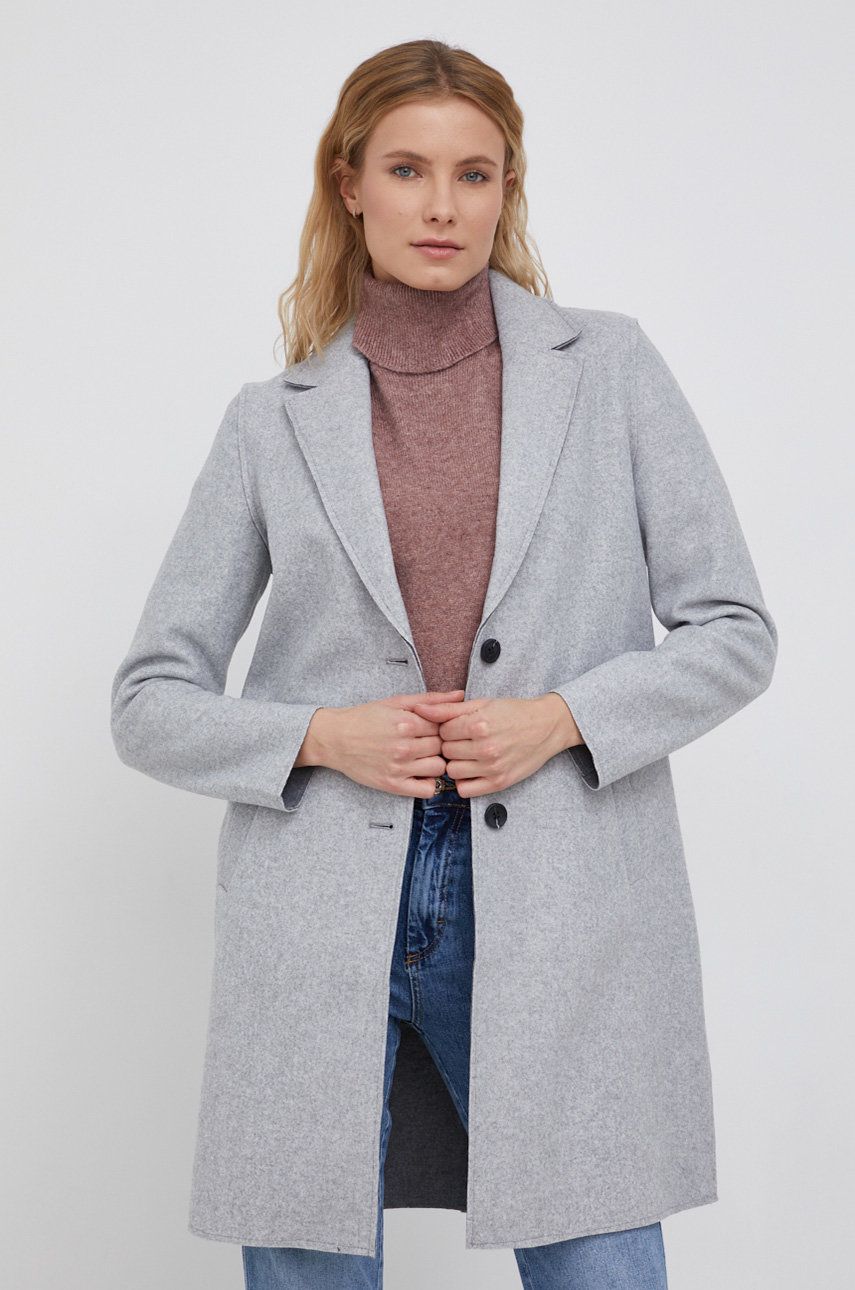 Vero Moda Palton culoarea gri, de tranzitie imagine reduceri black friday 2021 answear.ro